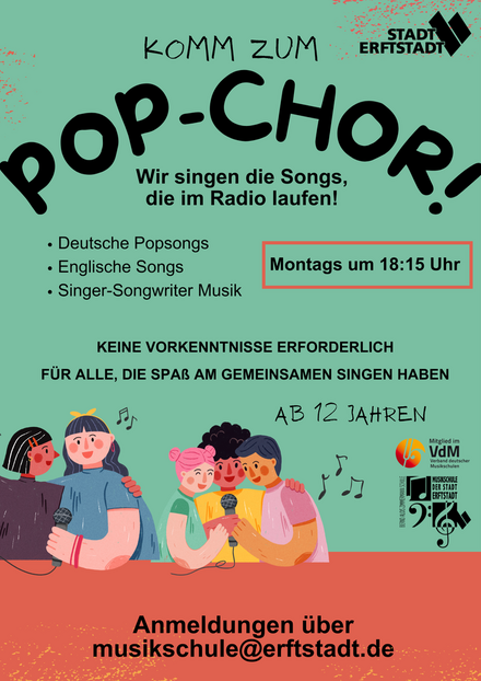Plakat Pop-Chor Musikschule Erftstadt