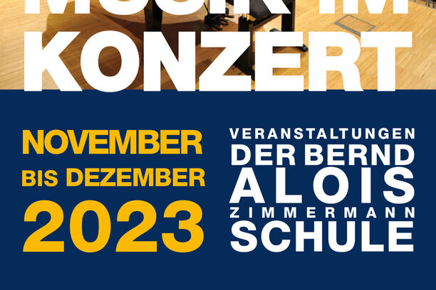 Coverseite Musikschulflyer November bis Dezember 2023