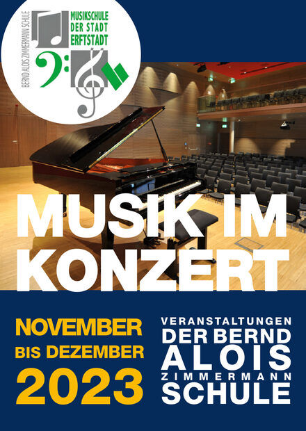 Coverseite Musikschulflyer November bis Dezember 2023